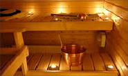 Romantische Sauna im ElbRivera Hotel Magdeburg